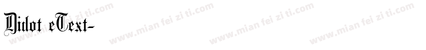 Didot eText字体转换